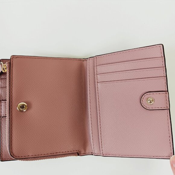 Kate Spade Dusty Mauve Laurel Way Small Shawn Wallet  4 1/2" x 3 5/8" x 1" - Picture 12 of 15